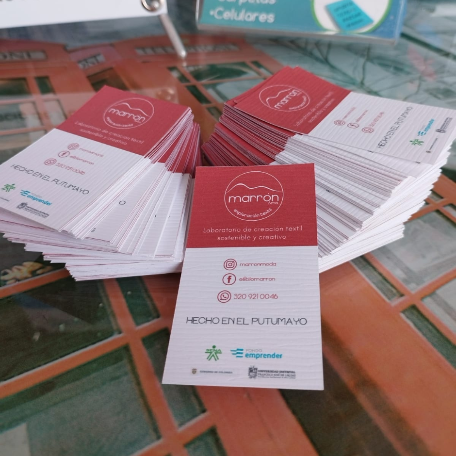TARJETAS DE PAPEL EMPRENDER